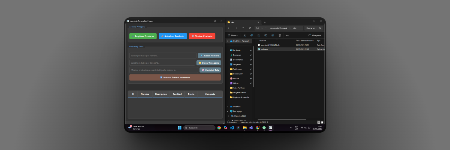 Inventario Personal - Vista